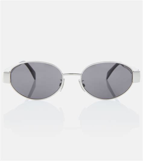 celine triomphe sunglasses metal silver|celine triomphe for women.